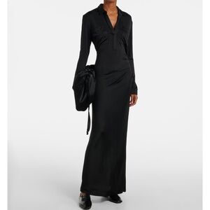 TOVE Iana V-neck Maxi Jersey Ruched Maxi Dress Size 10